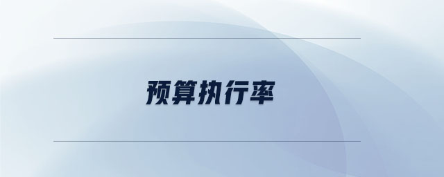 預(yù)算執(zhí)行率 預(yù)算執(zhí)行率