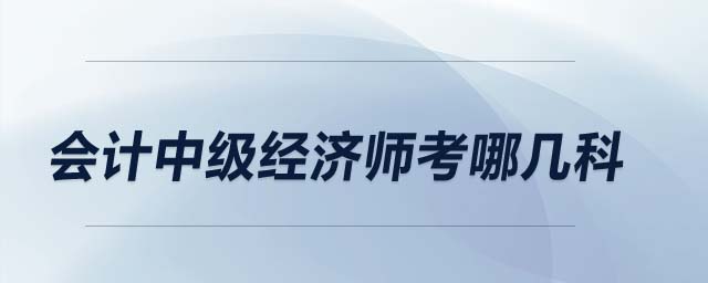 會(huì)計(jì)中級(jí)經(jīng)濟(jì)師考哪幾科