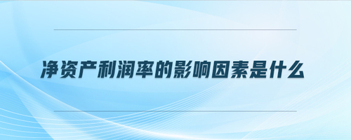 凈資產(chǎn)利潤(rùn)率的影響因素是什么 凈資產(chǎn)利潤(rùn)率的影響因素是什么