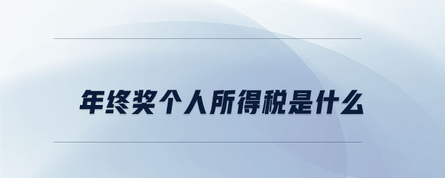 年終獎個人所得稅是什么