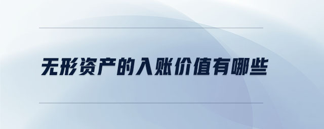 無形資產(chǎn)的入賬價(jià)值有哪些 無形資產(chǎn)的入賬價(jià)值有哪些
