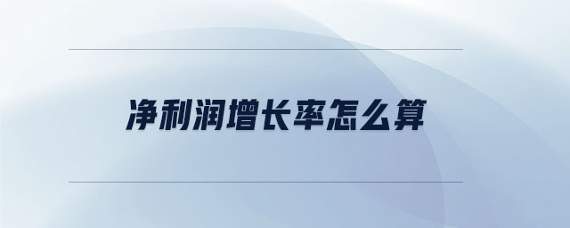 凈利潤增長率怎么算 凈利潤增長率怎么算