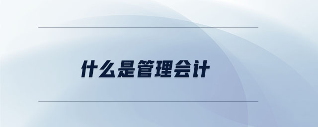 什么是管理會計 什么是管理會計