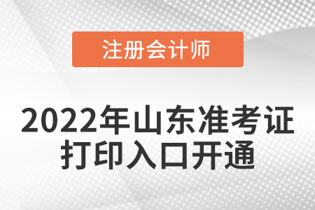 2022年山東省濰坊cpa考試準考證打印入口開通啦！