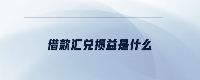 借款匯兌損益是什么 借款匯兌損益是什么
