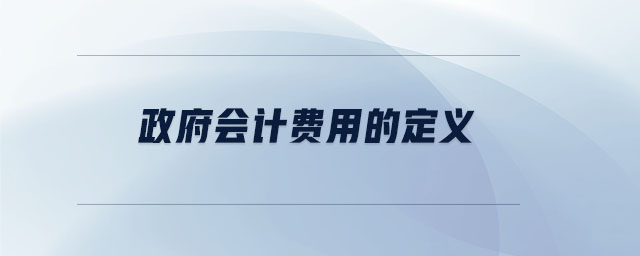 政府會(huì)計(jì)費(fèi)用的定義 政府會(huì)計(jì)費(fèi)用的定義