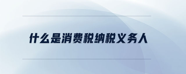 什么是消費稅納稅義務(wù)人 什么是消費稅納稅義務(wù)人