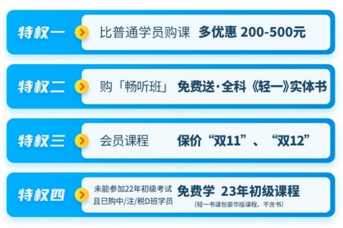 初級(jí)會(huì)計(jì)學(xué)員跨考享4重特權(quán)