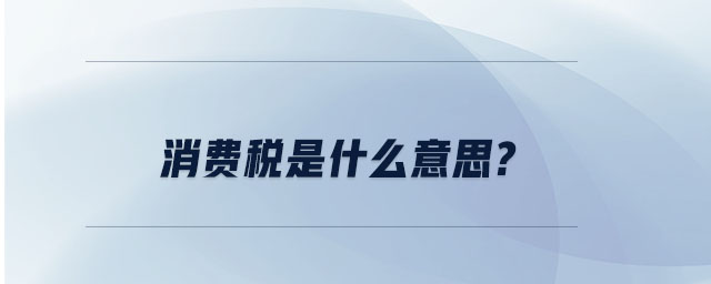 消費(fèi)稅是什么意思 消費(fèi)稅是什么意思
