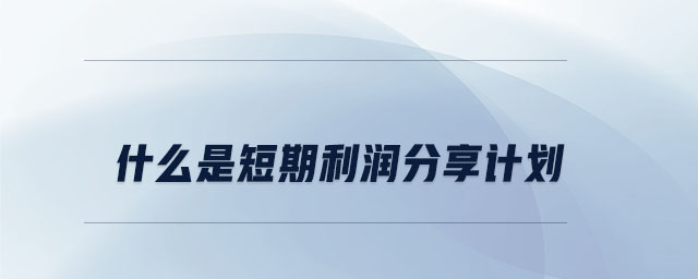 什么是短期利潤分享計劃 什么是短期利潤分享計劃