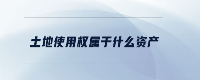 土地使用權屬于什么資產(chǎn) 土地使用權屬于什么資產(chǎn)