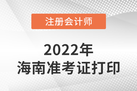 2022年海南cpa延考準考證打印官網(wǎng)入口