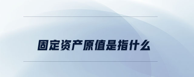 固定資產(chǎn)原值是指什么 固定資產(chǎn)原值是指什么