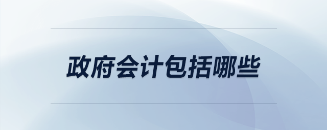 政府會計包括哪些 政府會計包括哪些