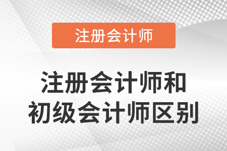 注冊(cè)會(huì)計(jì)師和初級(jí)會(huì)計(jì)師區(qū)別在哪里？