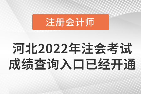 河北省廊坊2022年注冊(cè)會(huì)計(jì)師考試成績(jī)查詢?nèi)肟谝验_(kāi)通！