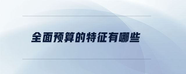 全面預算的特征有哪些