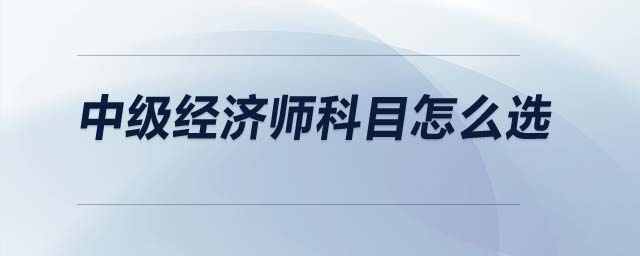 中級(jí)經(jīng)濟(jì)師科目怎么選