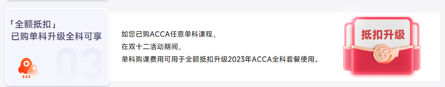 保價雙12！2023年ACCA全科套餐暢享鉅惠！