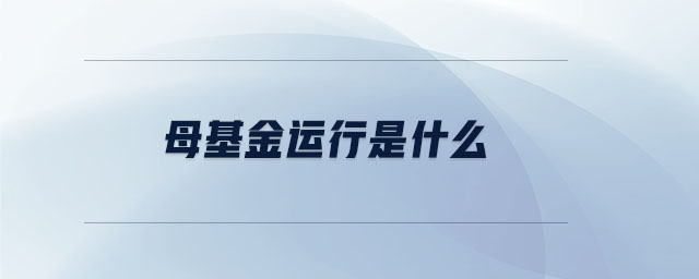 母基金運行是什么