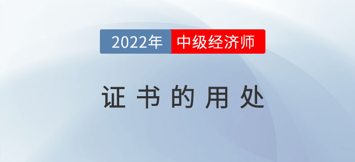 2022年中級經(jīng)濟(jì)師證書發(fā)放之后有哪些用處及福利待遇？