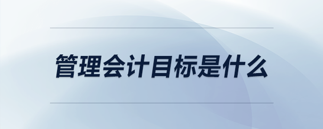 管理會(huì)計(jì)目標(biāo)是什么