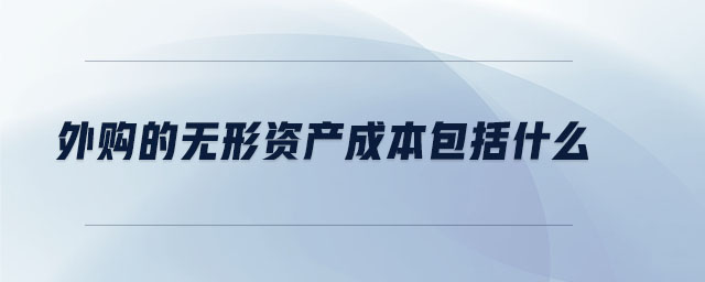 外購的無形資產(chǎn)成本包括什么 外購的無形資產(chǎn)成本包括什么