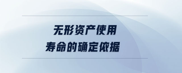 無形資產使用壽命的確定依據