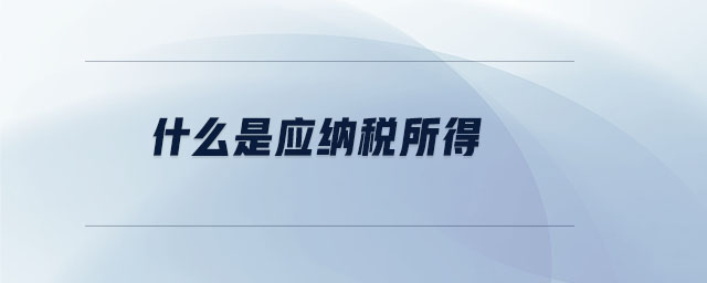 什么是應(yīng)納稅所得 什么是應(yīng)納稅所得