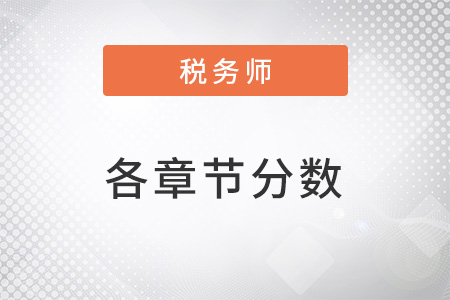 2022稅務師財務與會計各章節(jié)分數分布