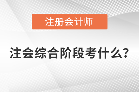注冊會計(jì)師綜合階段考試考什么