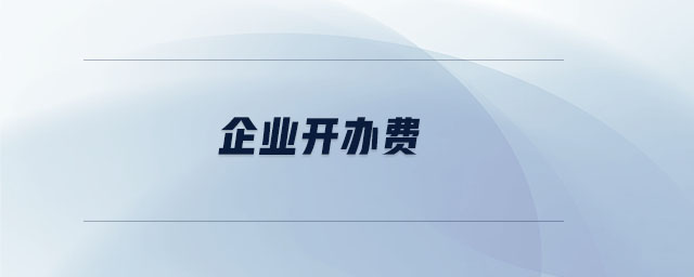 企業(yè)開辦費(fèi) 企業(yè)開辦費(fèi)