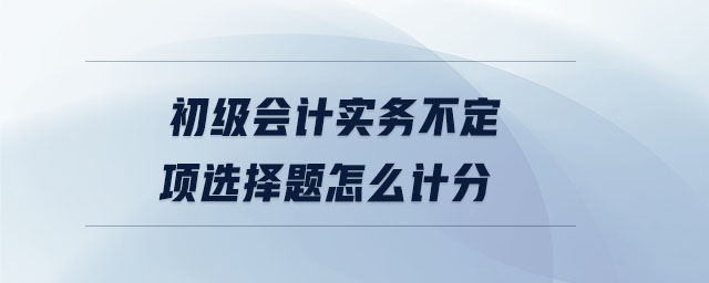 初級會計(jì)實(shí)務(wù)不定項(xiàng)選擇題怎么計(jì)分