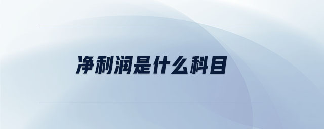 凈利潤(rùn)是什么科目 凈利潤(rùn)是什么科目