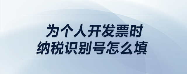 為個(gè)人開發(fā)票時(shí)納稅識(shí)別號(hào)怎么填？