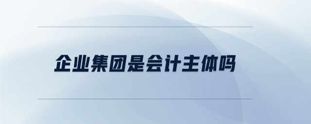 企業(yè)集團是會計主體嗎 企業(yè)集團是會計主體嗎