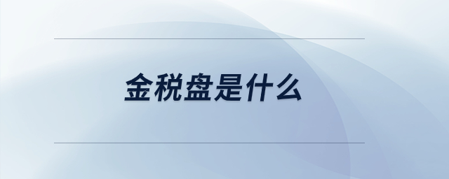 金稅盤是什么？