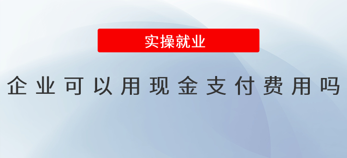 企業(yè)可以用現金支付費用嗎？