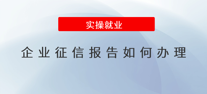 企業(yè)征信報告如何辦理？