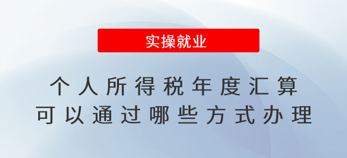 個(gè)人所得稅年度匯算可以通過哪些方式辦理？