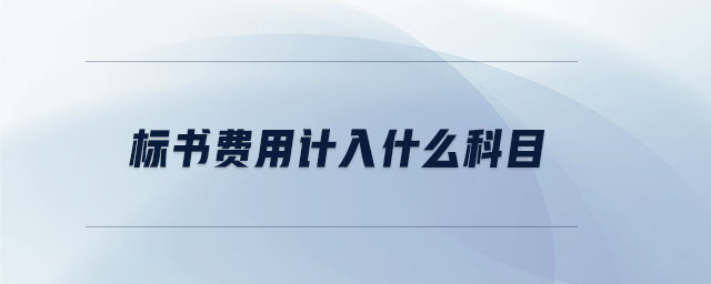 標(biāo)書費用計入什么科目