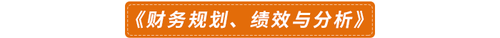 《財務規(guī)劃、績效與分析》