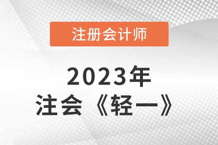 2023注冊會(huì)計(jì)師輕一有用嗎？