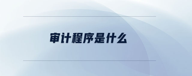 審計(jì)程序是什么 審計(jì)程序是什么