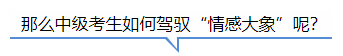 中級會計 那么如何在備考中控制住“情感大象”呢？