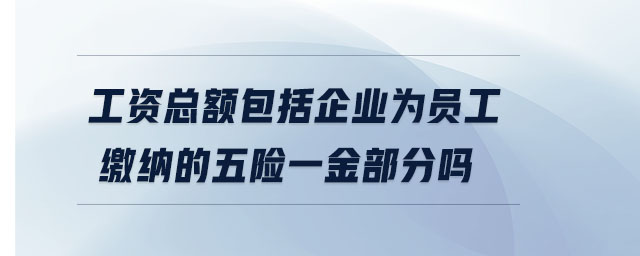 工資總額包括企業(yè)為員工繳納的五險一金部分嗎 工資總額包括企業(yè)為員工繳納的五險一金部分嗎