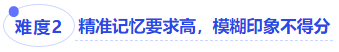 中級會計難度二精準(zhǔn)記憶要求高，模糊印象不得分