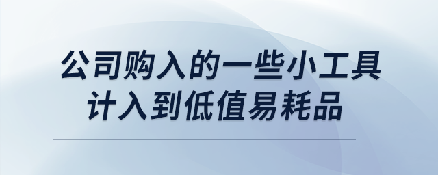 公司購入的一些小工具計入到低值易耗品，如何進行賬務處理？