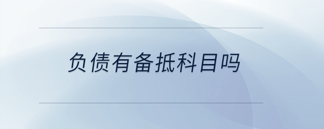 負債有備抵科目嗎？