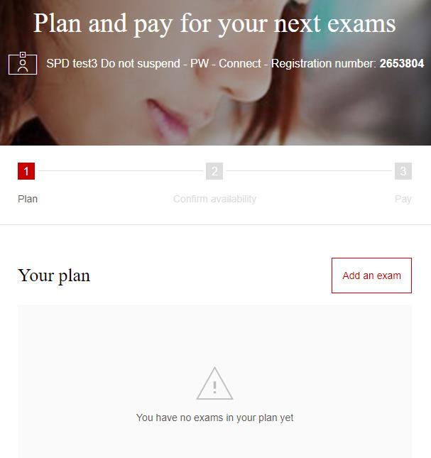 點(diǎn)擊“Add an exam ”